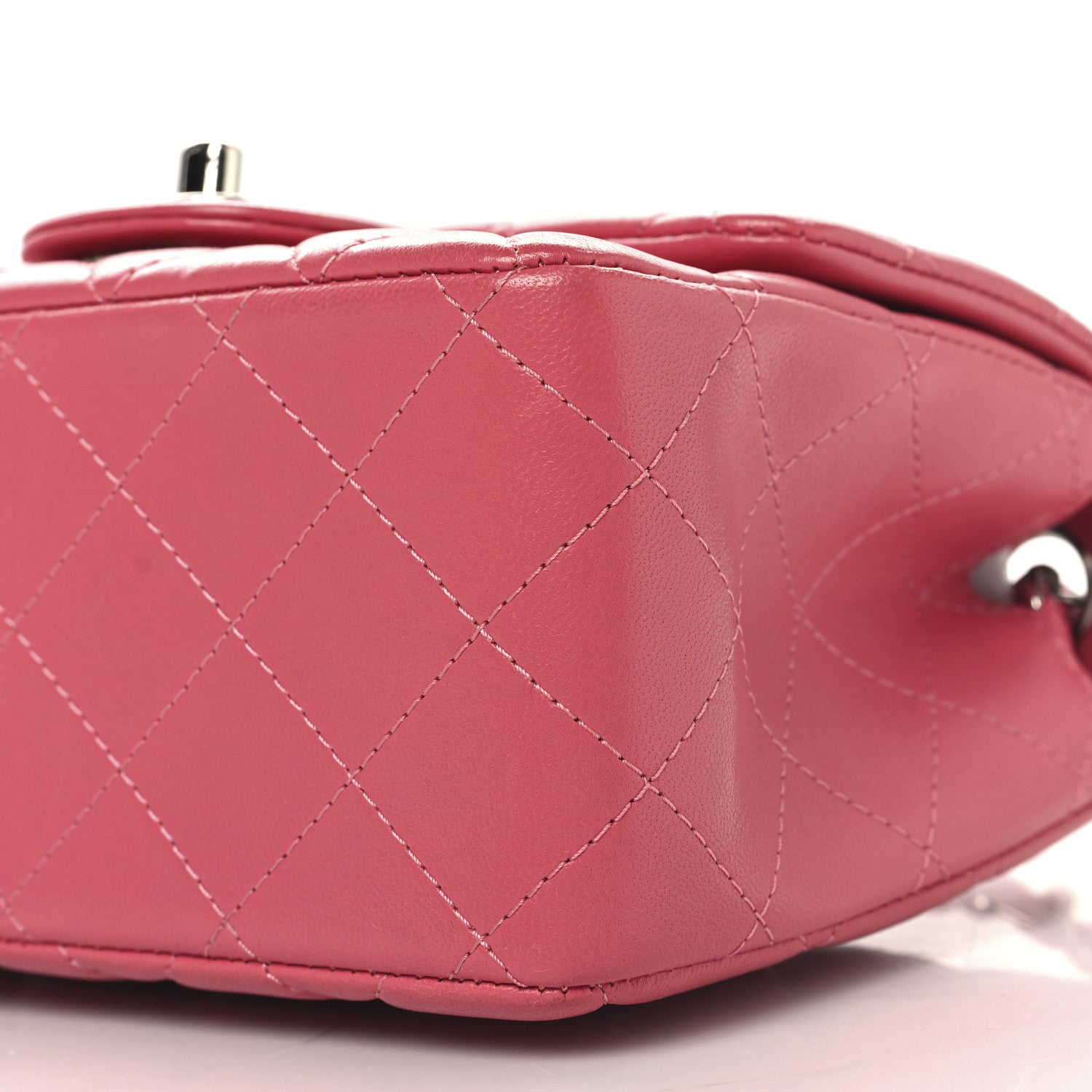 Chanel Lambskin Quilted Mini Square Flap Dark Pink 10 of 10