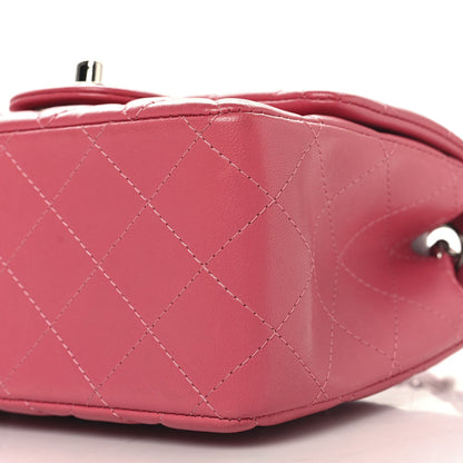 Chanel Lambskin Quilted Mini Square Flap Dark Pink 10 of 10