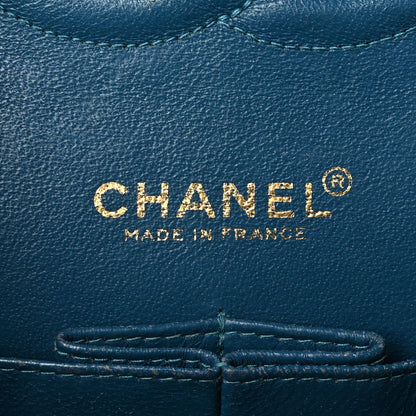 Chanel Lambskin Quilted Medium Double Flap Dark Blue 5 of 9