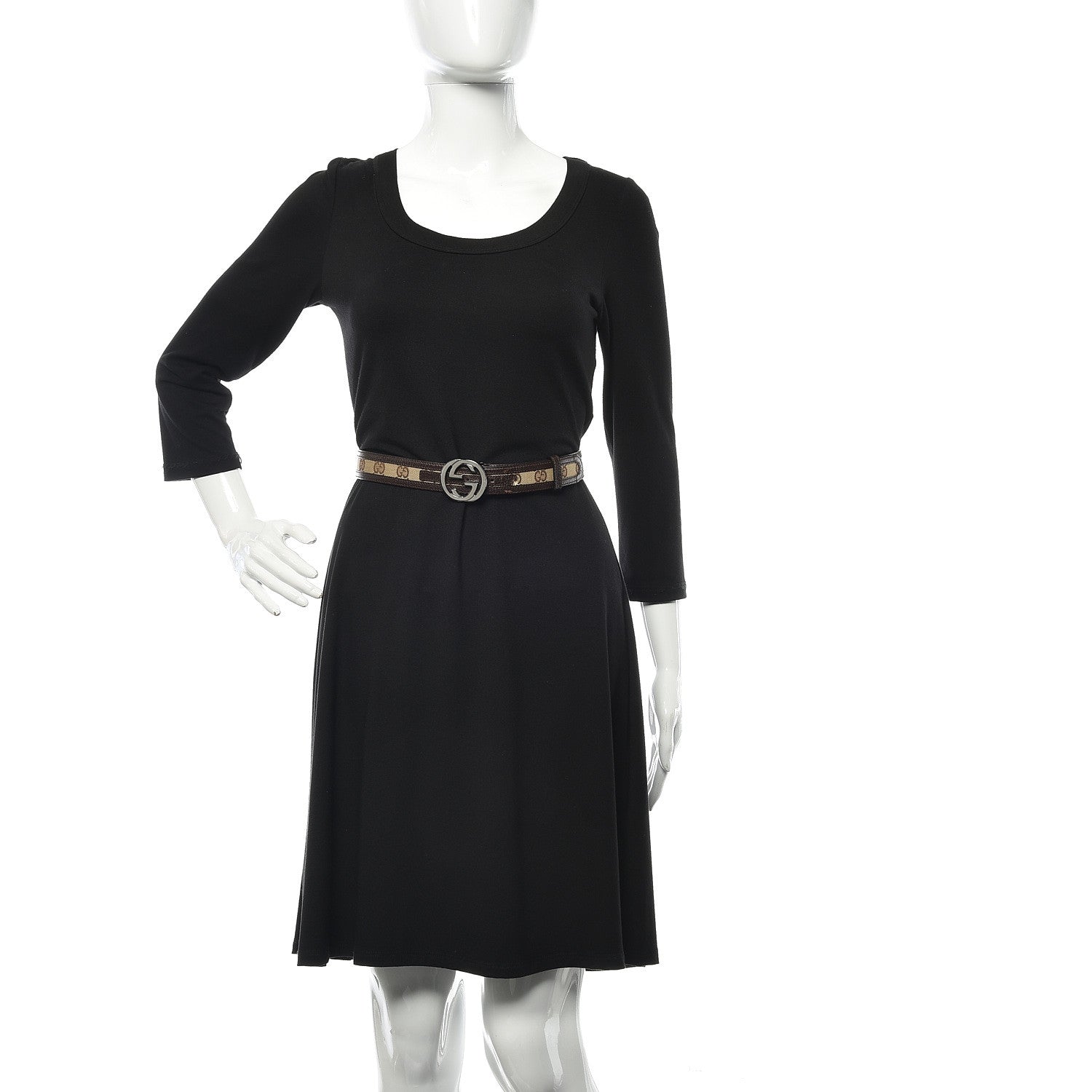 Gucci GG Plus Monogram Interlocking G Belt 80 32 Dark Brown 2 of 7