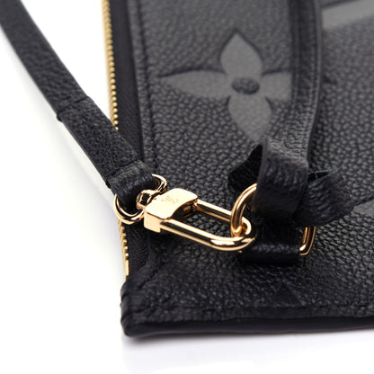 Louis Vuitton Empreinte Monogram Giant Neverfull MM Pochette Black 8 of 9