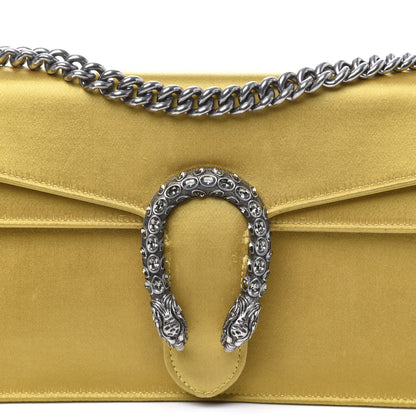 Gucci Satin Silk Crystal Small Dionysus Shoulder Bag Gold Black Diamond 11 of 12