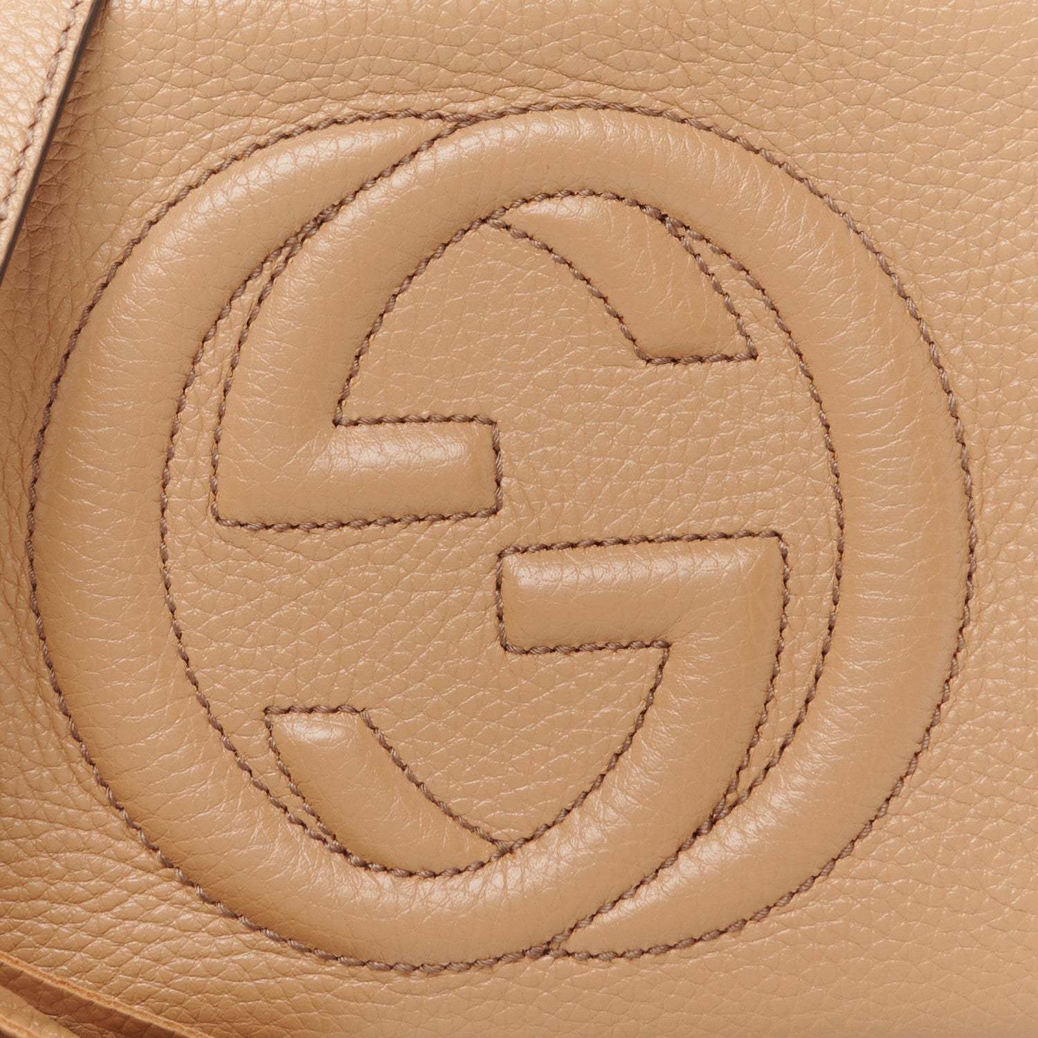 Gucci Pebbled Calfskin Small Soho Disco Bag Camelia 9 of 11