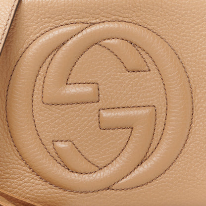 Gucci Pebbled Calfskin Small Soho Disco Bag Camelia 9 of 11