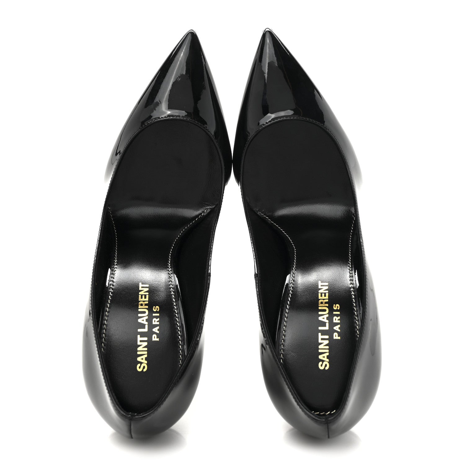 Saint Laurent Patent Calfskin Opyum 110 Pumps 37.5 Black 2 of 11