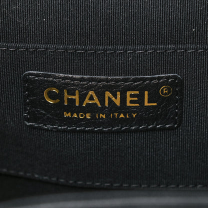 Chanel Glazed Aged Calfskin Quilted Small Duma Drawstring Backpack Black 6 of 10