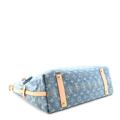 Louis Vuitton Monogram Denim CarryAll MM Blue 5 of 10