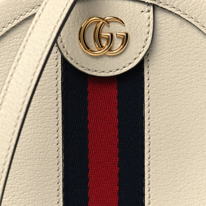Gucci Textured Calfskin Web Mini Ophidia Round Shoulder Bag Mystic White 8 of 10