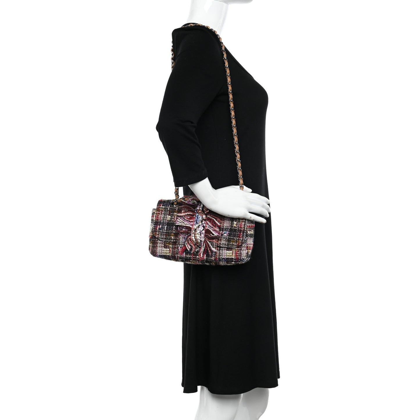 Tweed Sequin Small Fantasy Single Flap Multicolor