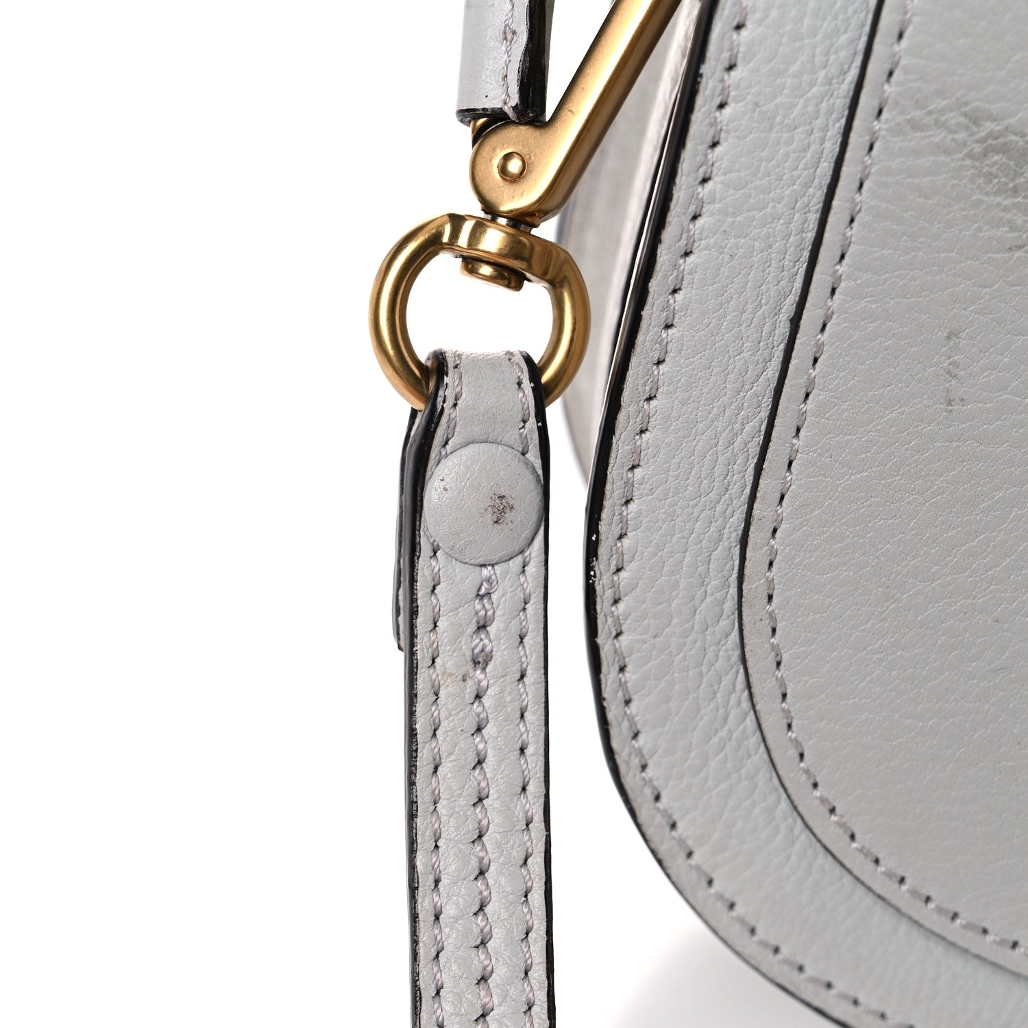 Chloe Calfskin Suede Small Nile Bracelet Bag Airy Grey 18 of 20