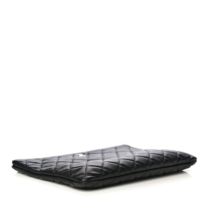 Chanel Caviar Quilted Medium Cosmetic Case Black 4 of 9