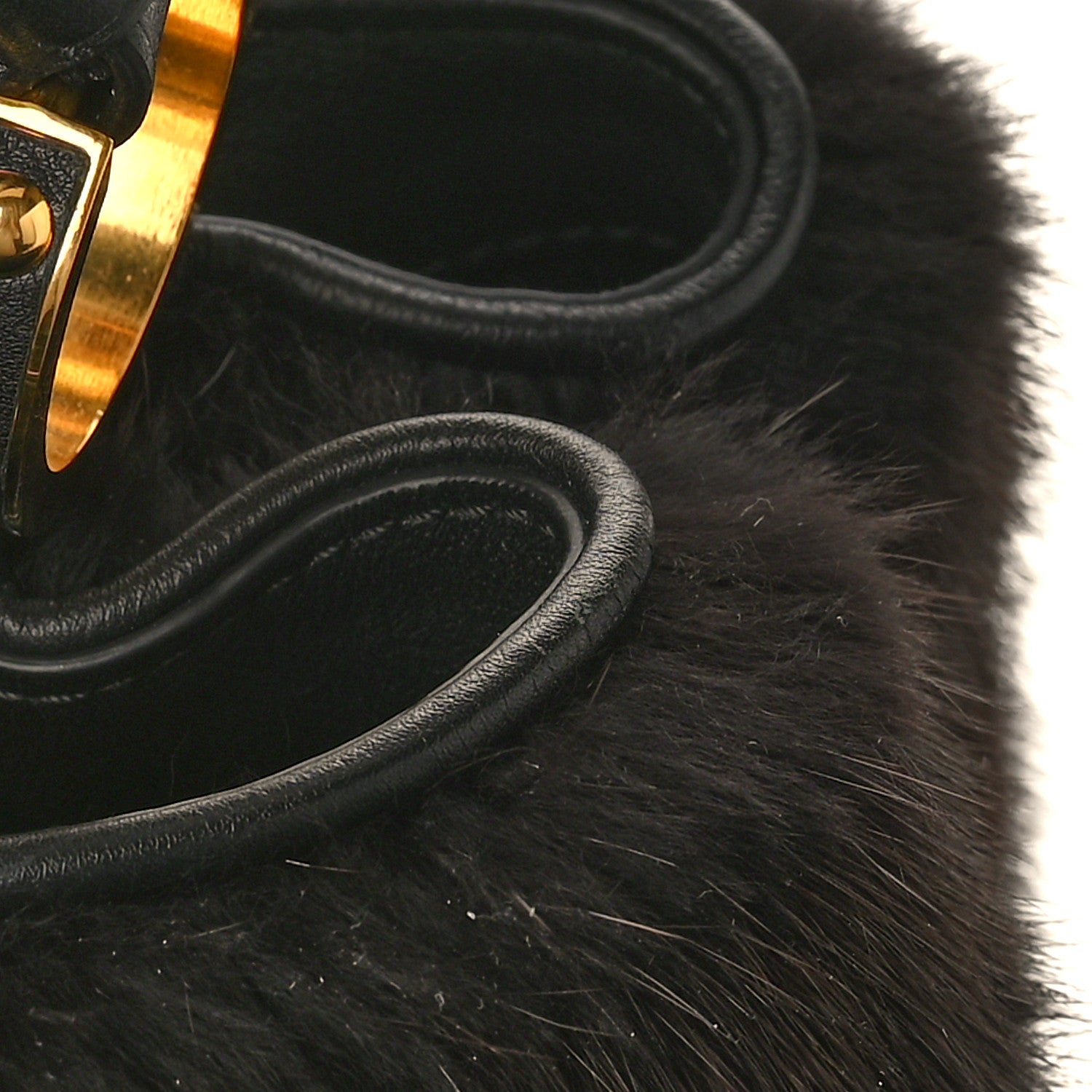 Louis Vuitton Mink Fur Capucines MM Dark Brown 9 of 9