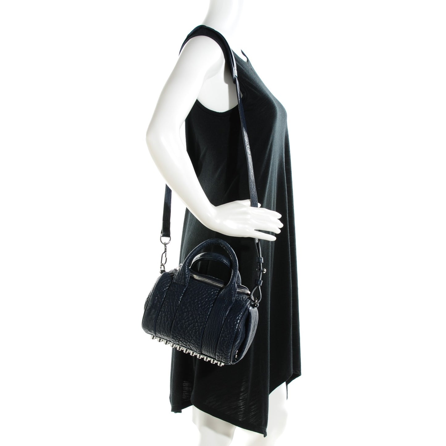 Pebbled Lambskin Mini Rockie Navy