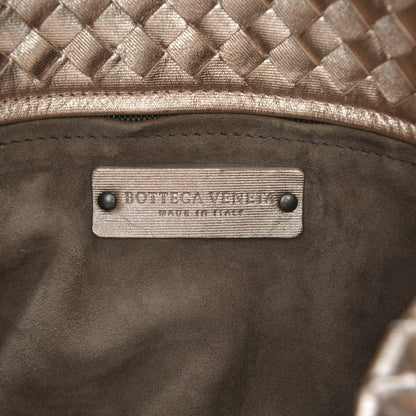 Bottega Veneta Metallic Grosgrain Intrecciato Medium A Shape Seamless Tote Rose Gold 6 of 9