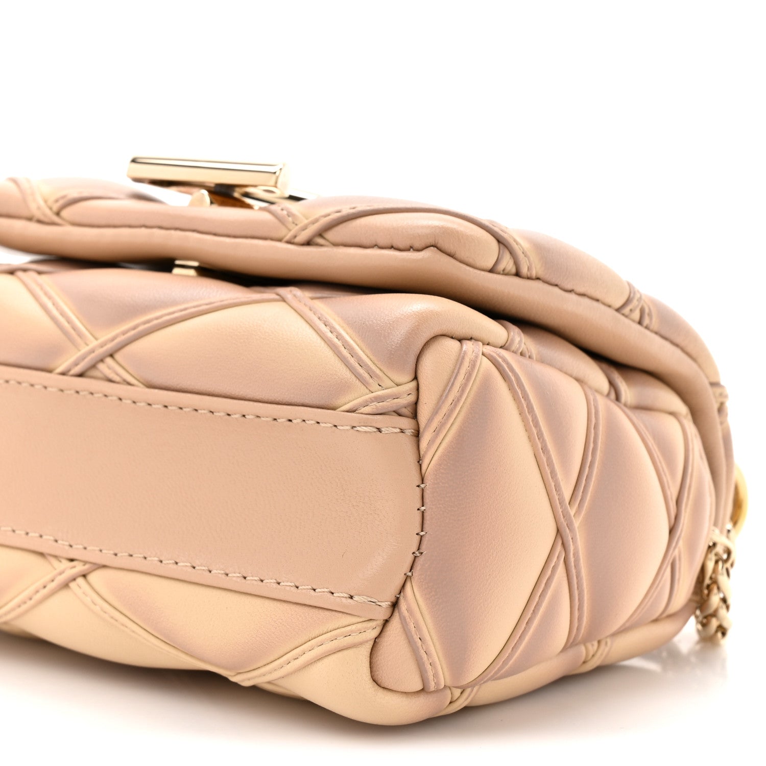 Louis Vuitton Lambskin Malletage Pico GO-14 Beige Pink 8 of 9