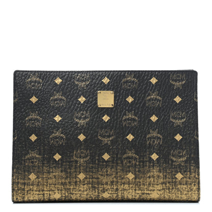 MCM Gradation Visetos Zip Pouch Black Gold 1 of 9