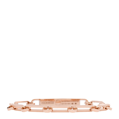 Hermes 18K Rose Gold Diamond Pave PM Kelly Chaine Bracelet ST 2 of 4