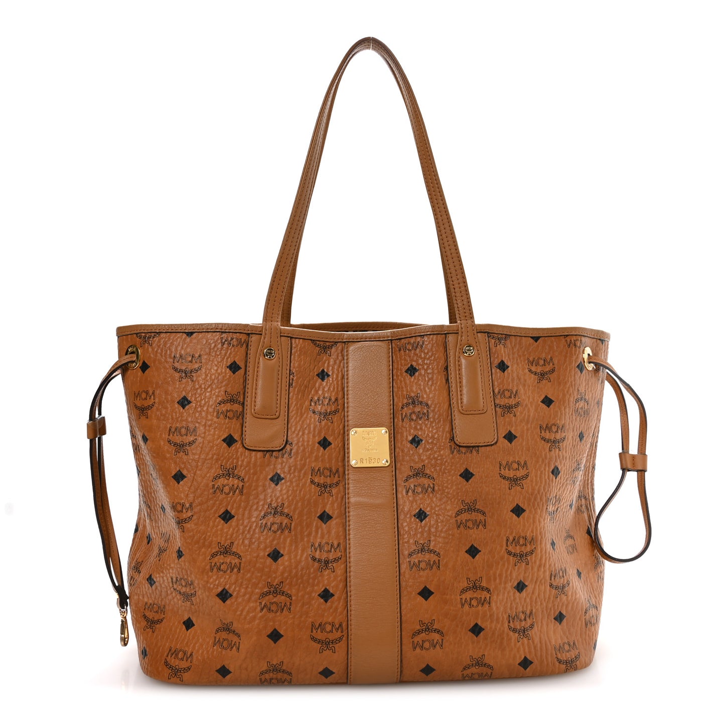Visetos Medium Liz Reversible Shopper Tote Cognac