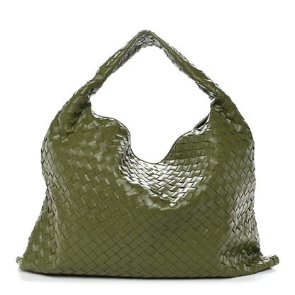 Bottega Veneta Calfskin Intrecciato Large Hop Matcha 1 of 10