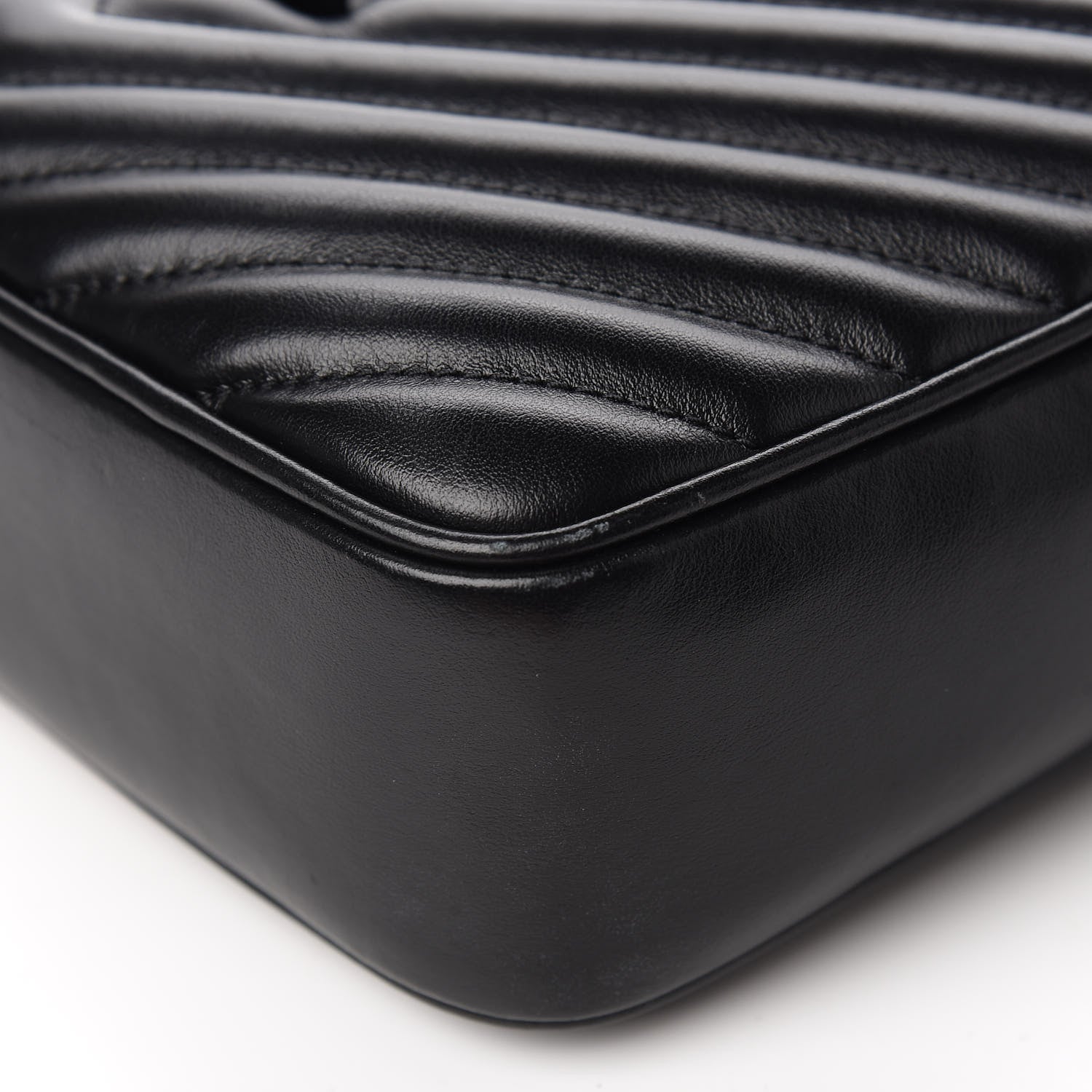 Saint Laurent Calfskin Matelasse Monogram Lou Camera Bag Black 8 of 14