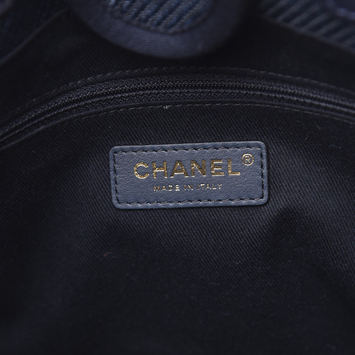 Chanel Canvas Mini Deauville Tote Navy Blue 6 of 11
