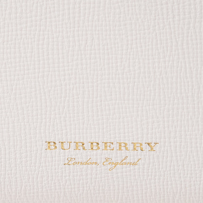 Burberry Grainy Calfskin House Check Small Banner Tote Chalk White 12 of 12