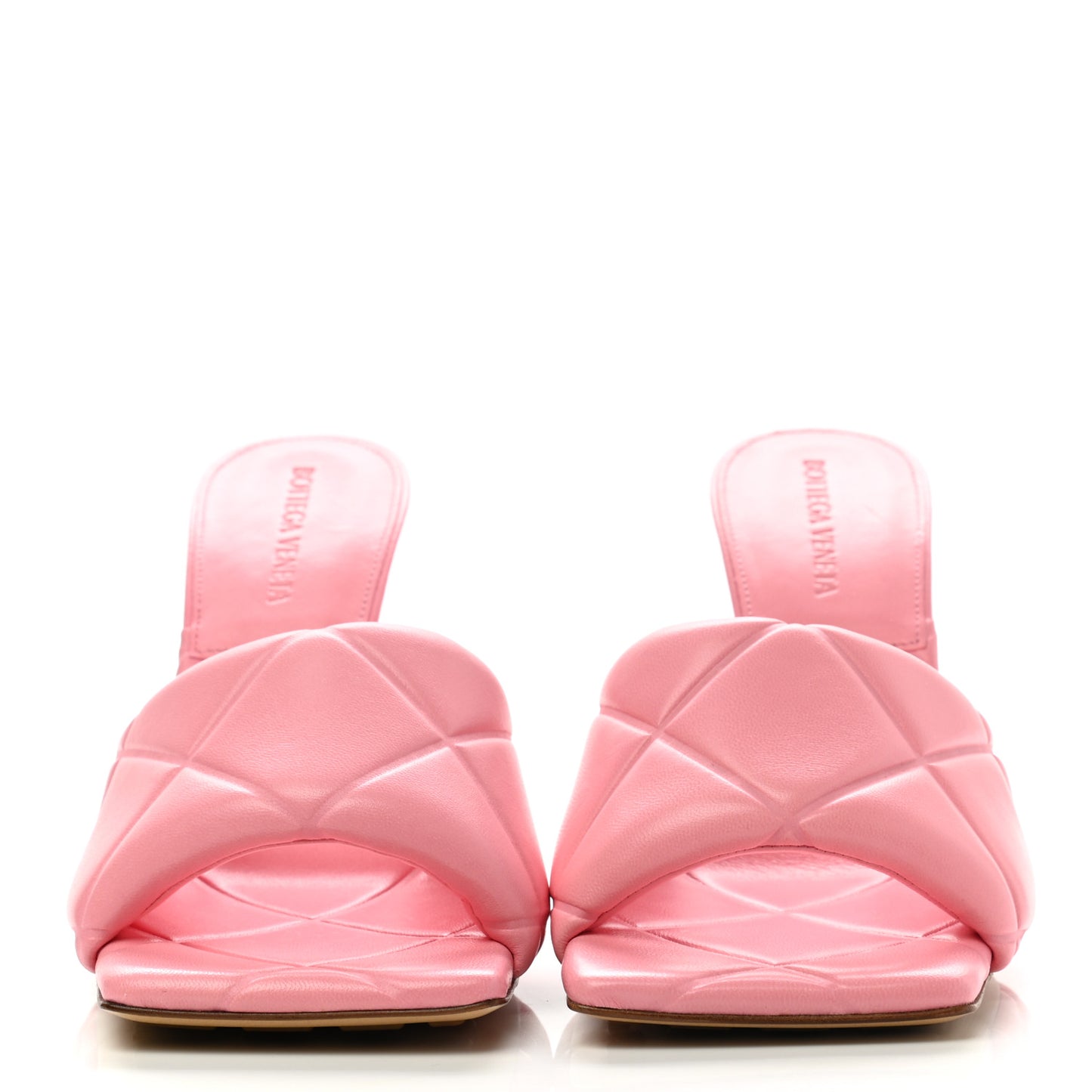 Nappa Quilted Rubber Lido Mule Sandals 39 Blossom