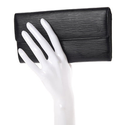Louis Vuitton Epi Sarah Wallet Black 2 of 8