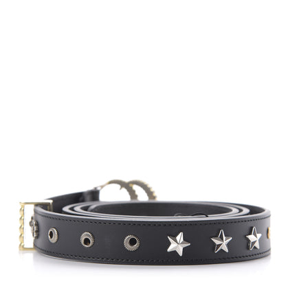 Gucci Calfskin Star Studded Torchon Double G Belt 100 40 Black 2 of 6