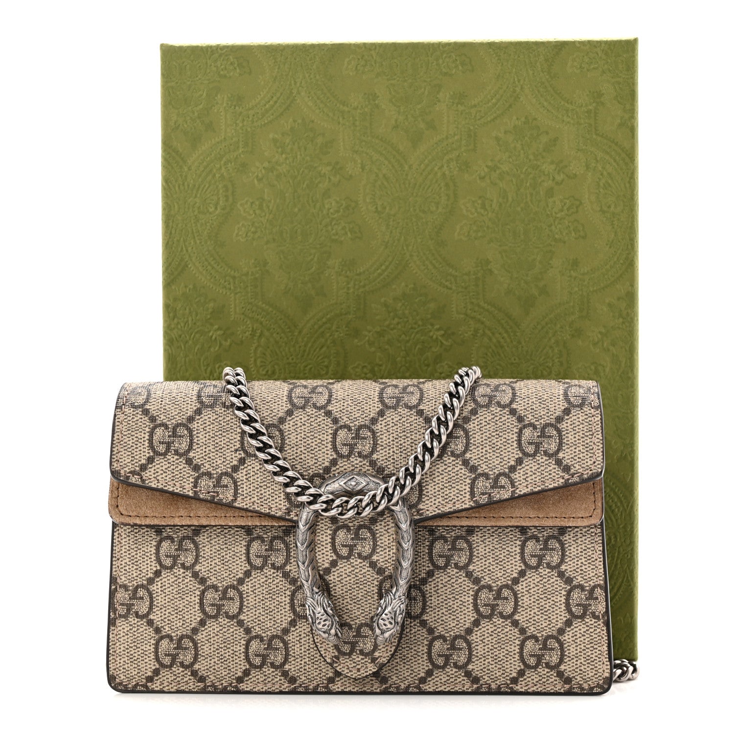 Gucci GG Supreme Monogram Super Mini Dionysus Shoulder Bag Taupe 10 of 10