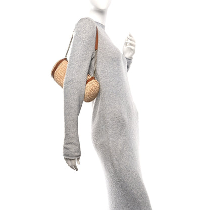 Saint Laurent Raffia Monogram Cassandre Small Cylindric Bag Natural Brick 2 of 11