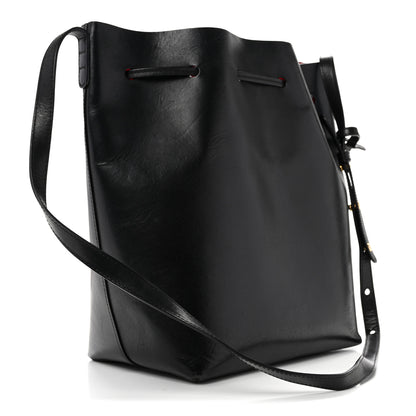 Mansur Gavriel Vegetable Tanned Calfskin Bucket Bag Black Flamma 4 of 15