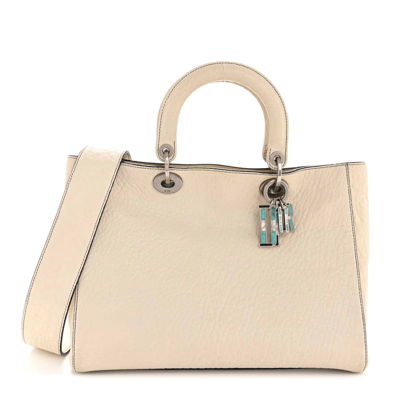 Christian Dior Canyon Grained Lambskin Large Lady Dior Off White 1 of 14