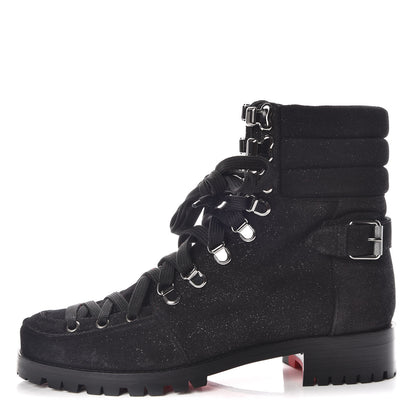 Christian Louboutin Crosta Star Who Runs Flat Boots 38 Black 1 of 7