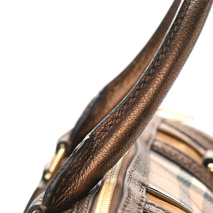 Burberry Haymarket Check Medium Alchester Bowling Bag Bronze 14 of 14