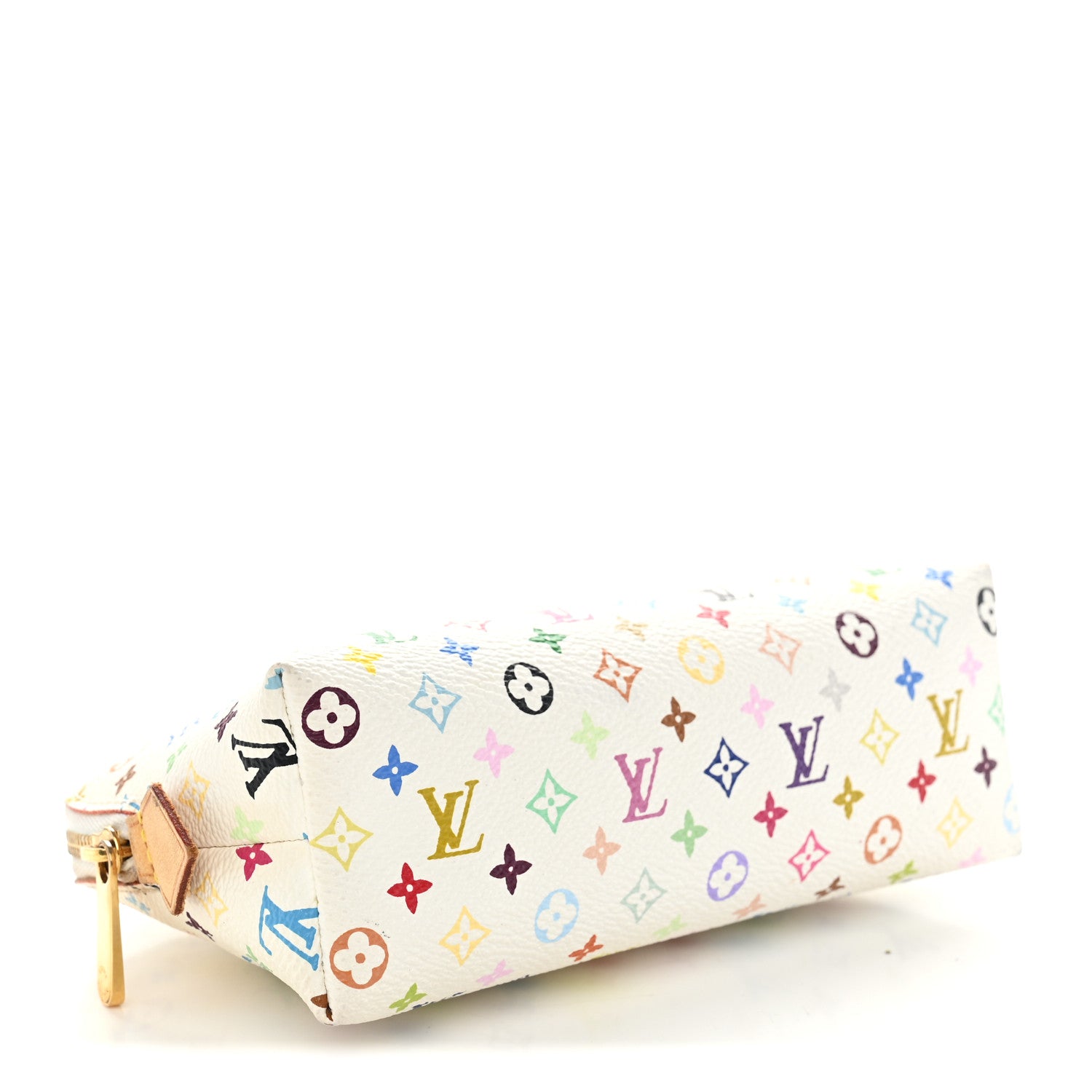 Louis Vuitton Monogram Multicolor Cosmetic Pouch White Litchi 4 of 7