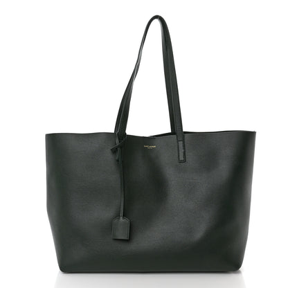 Saint Laurent Calfskin Large Shopping Tote Dark Green 3 of 11