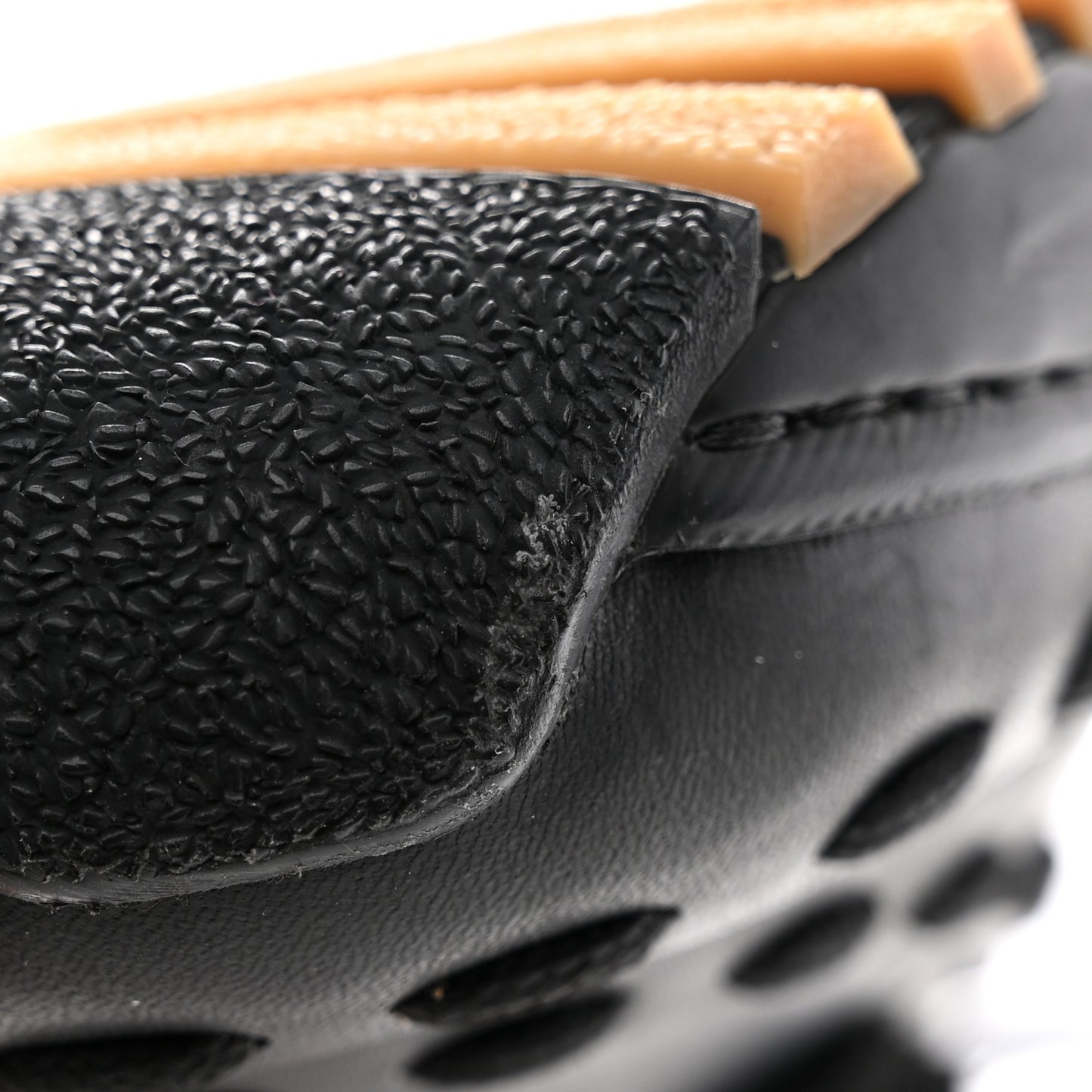Calfskin Rubber Storm Larry Sneakers 40 Black