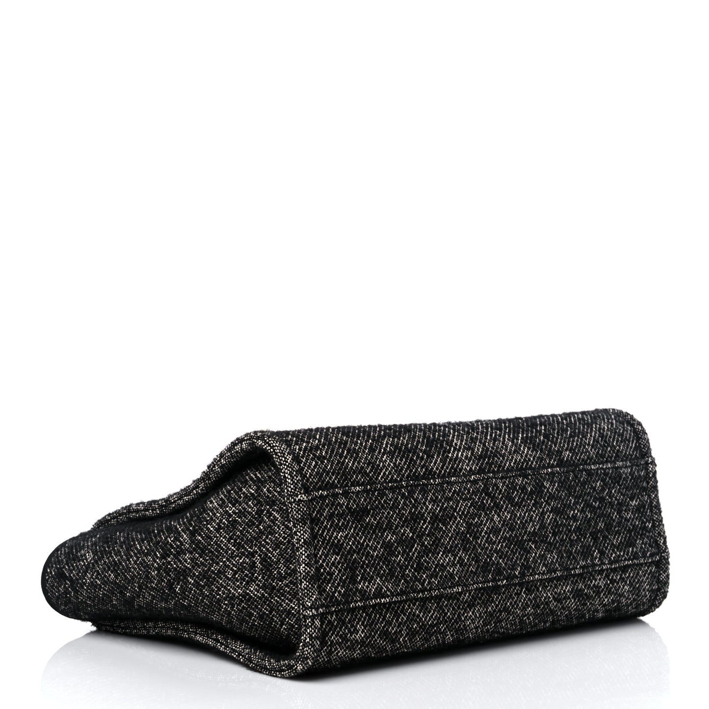Mixed Fibers Calfskin Small Deauville Tote Black