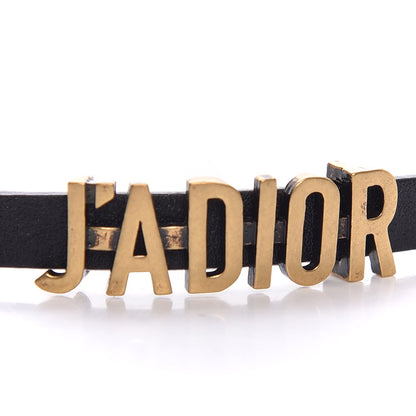 Christian Dior Calfskin J'Adior Logo Choker Necklace Black 4 of 8