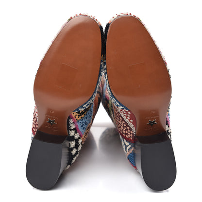 Christian Dior Embroidered Diorage Patchwork Knee High Boots 37 Multicolor 7 of 7