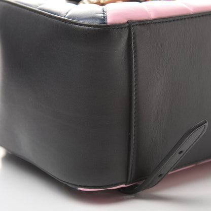 Gucci Calfskin Bamboo Trapuntata Queen Margaret Backpack Blue Agata Hibiscus Red Mystic White Sugar Pink 9 of 10