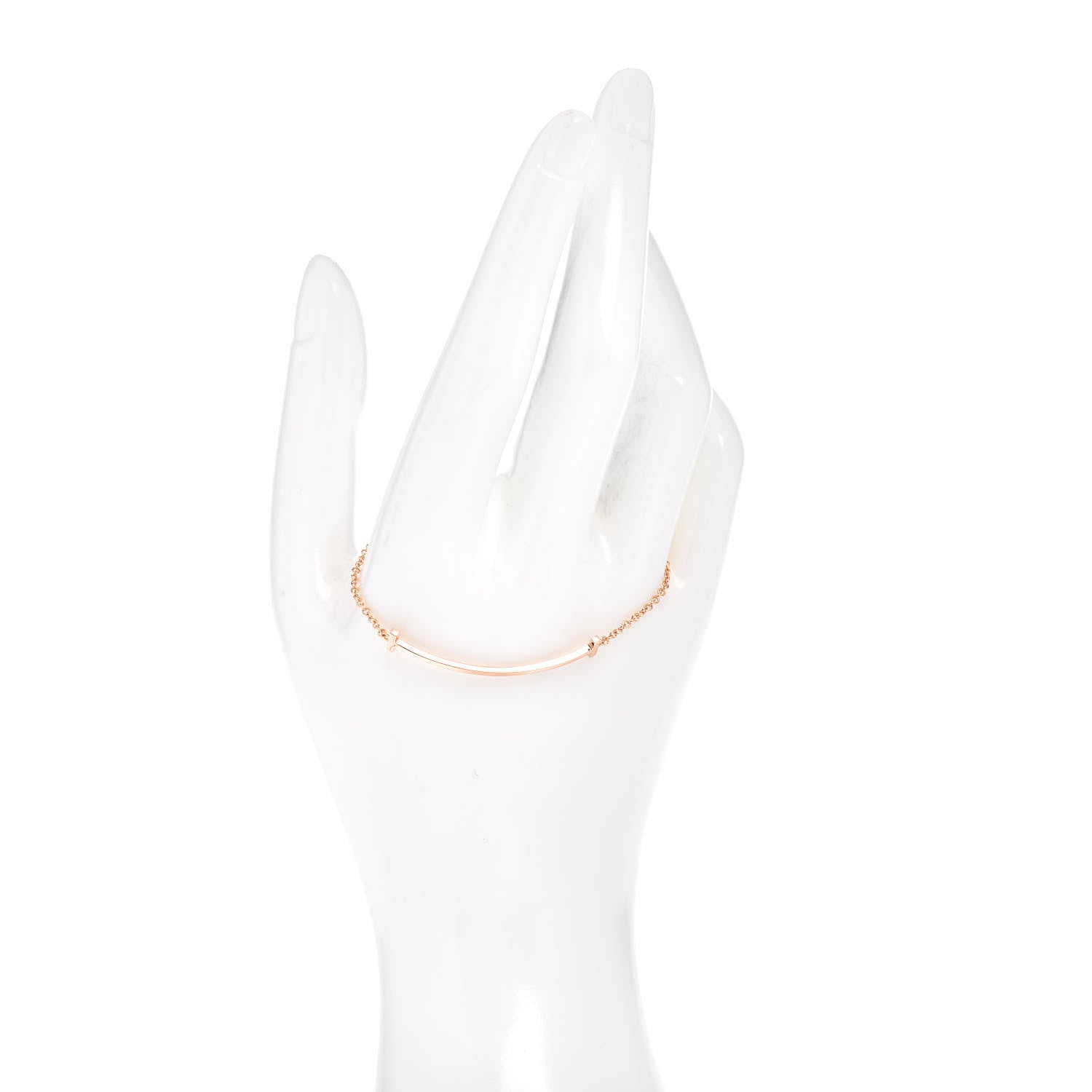 Tiffany 18K Rose Gold T Smile Bracelet 2 of 4