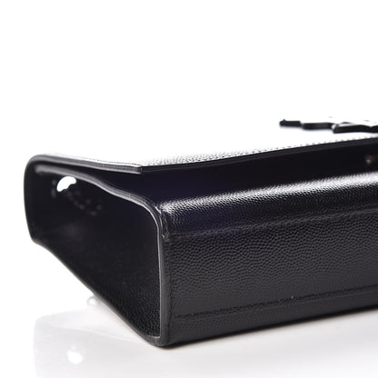 Saint Laurent Grain De Poudre Medium Classic Monogram Kate Satchel Black 8 of 9