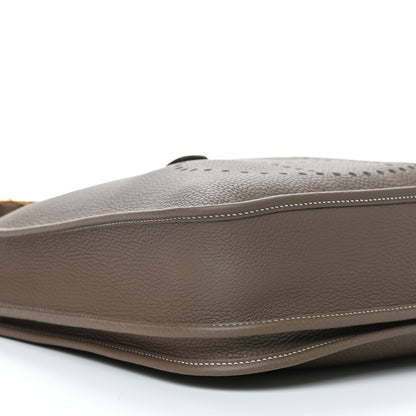 Hermes Taurillon Clemence Evelyne III PM Etoupe 6 of 7