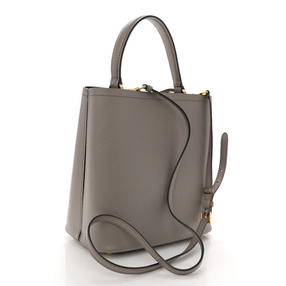Prada Saffiano Cuir Medium Panier Bucket Bag Argilla 3 of 10