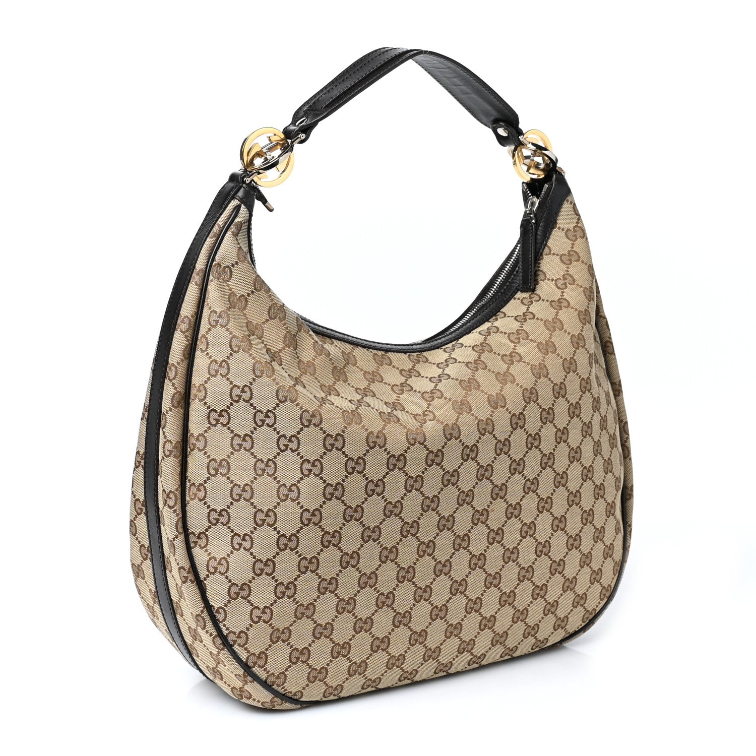 Gucci Monogram Large GG Twins Hobo Dark Brown 3 of 10