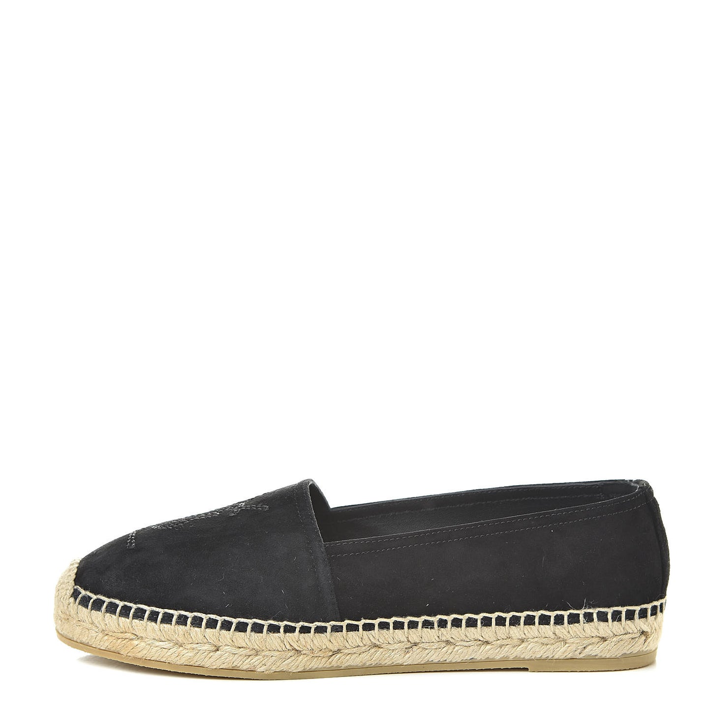 Suede Monogram Espadrilles 37.5 Black