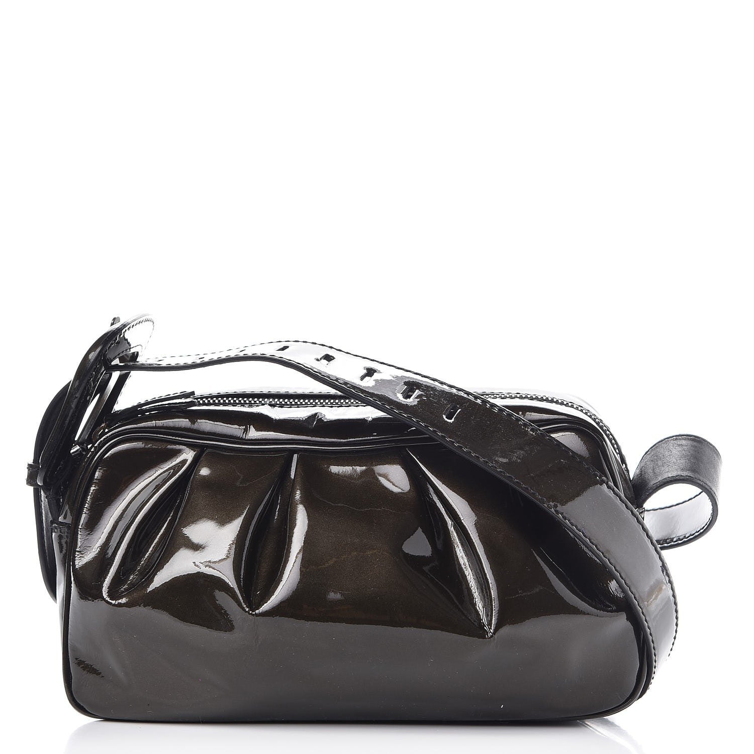 Fendi Patent Small Camera B Shoulder Bag Bronze 1 of 10