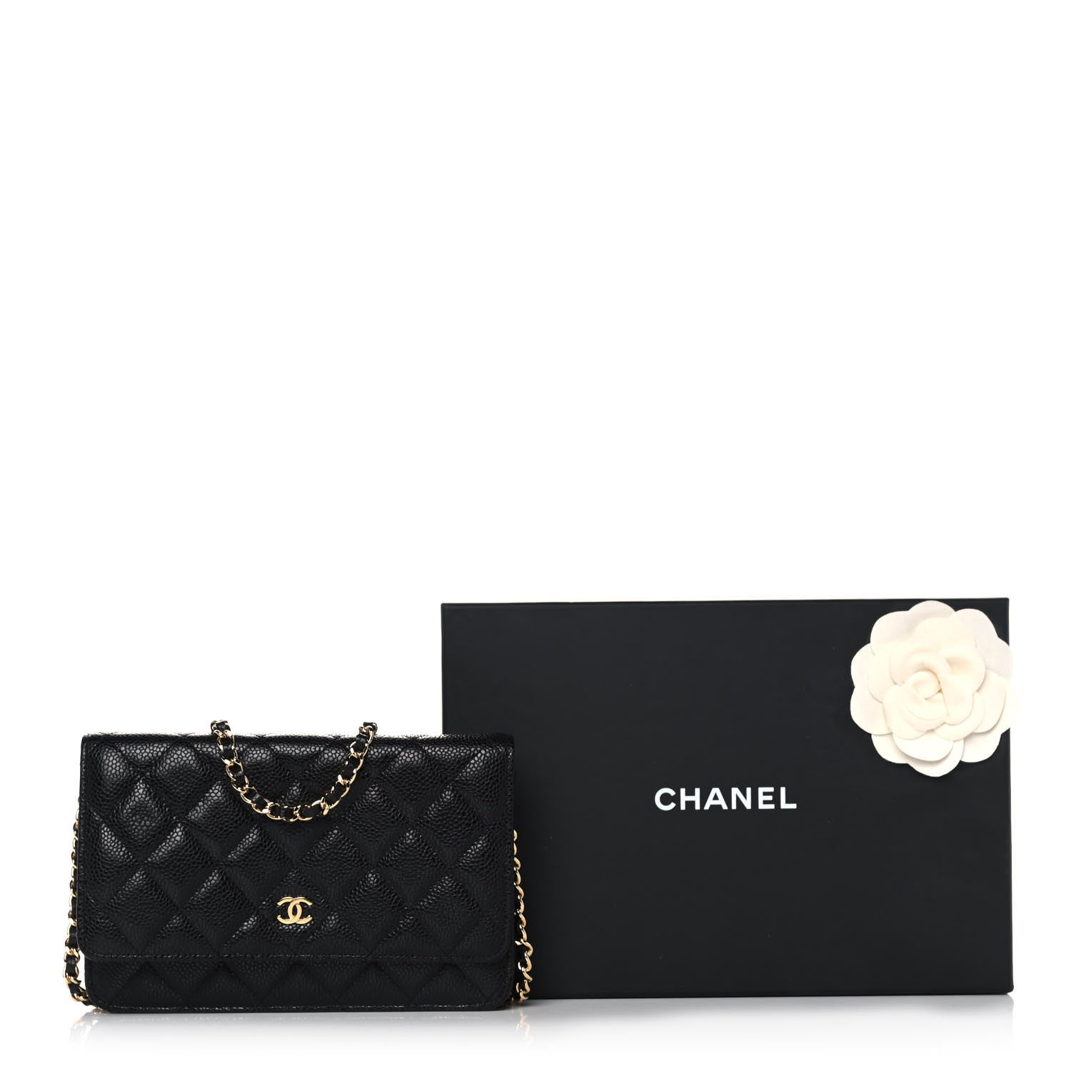Chanel Caviar Quilted Wallet On Chain WOC Black 14 of 14